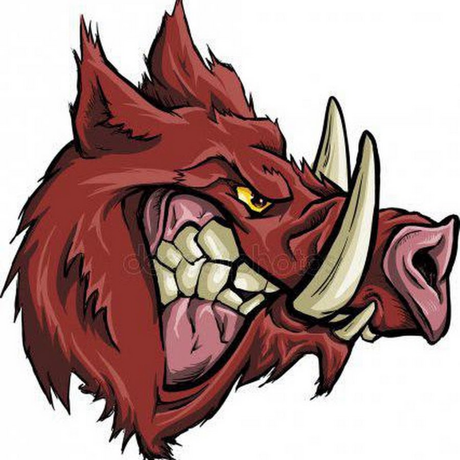 Злой кабан рисунок