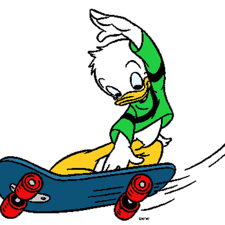 Гусь на скейте рисунок