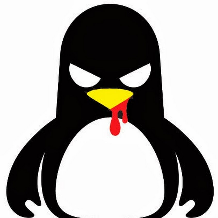 Пингвин с ножиком рисунок