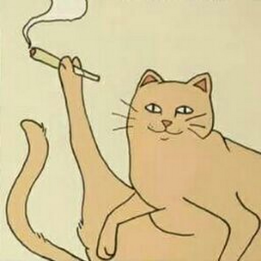 Курящий кот нарисованный. Рисунок курящего кота. Рисованные коты курят. Кот курит косяк