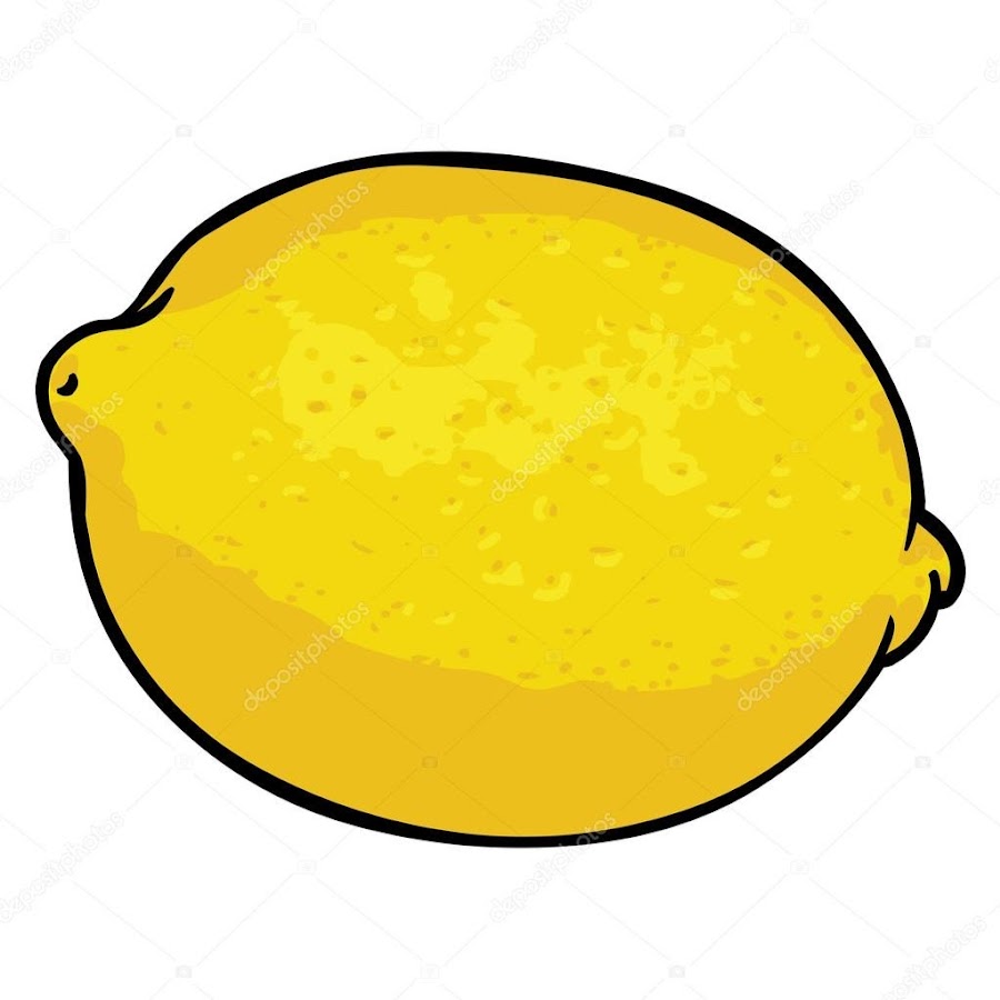 Лимон в стиле мультика
