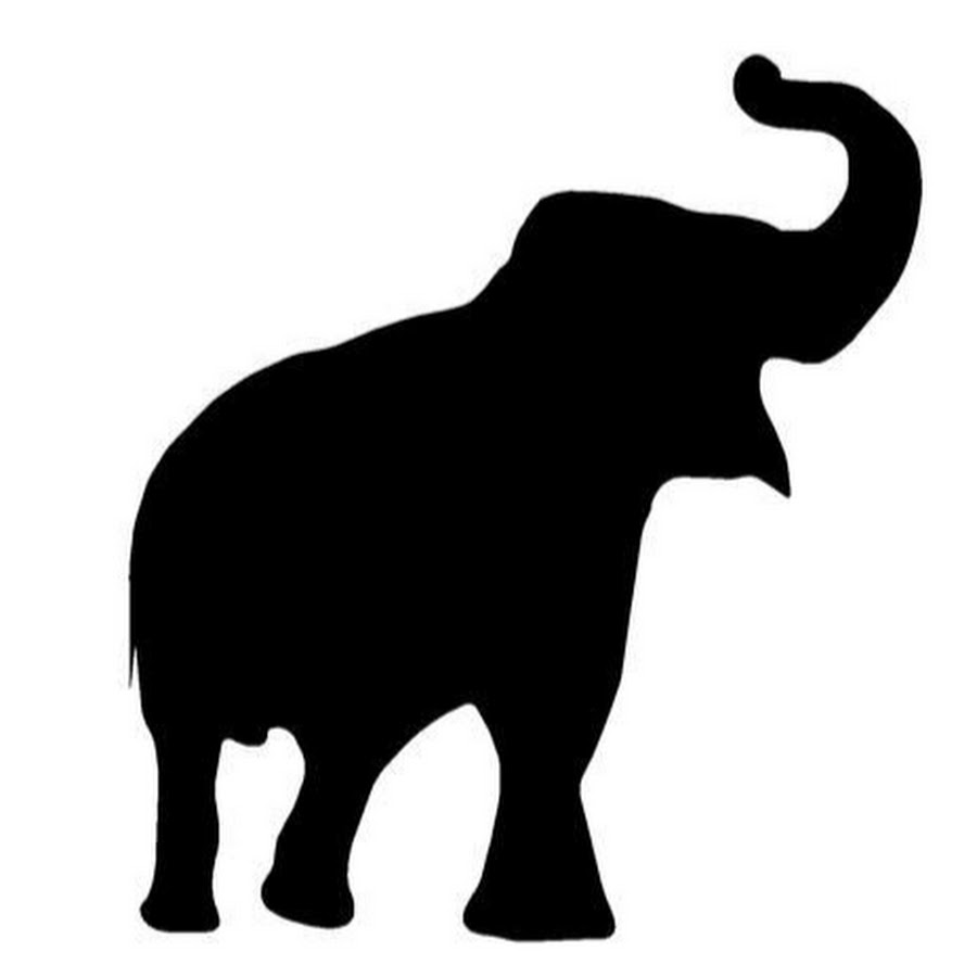 Силуэт слона для вырезания шаблон картинки