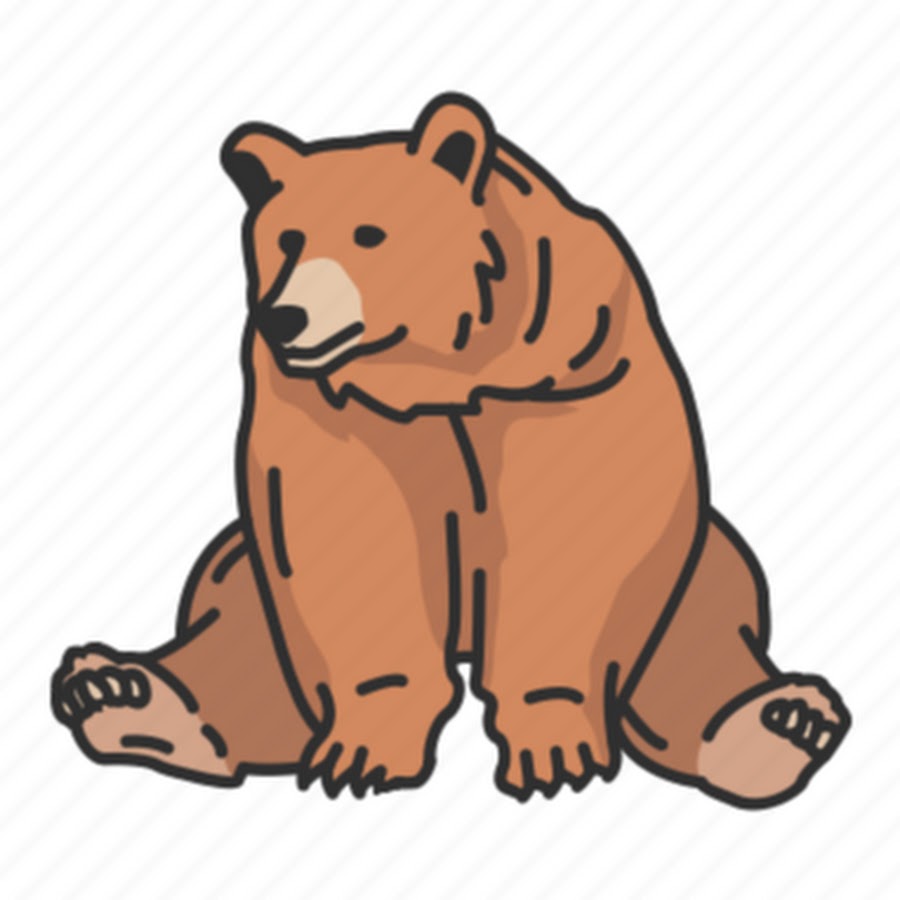 Медведь сидит арт