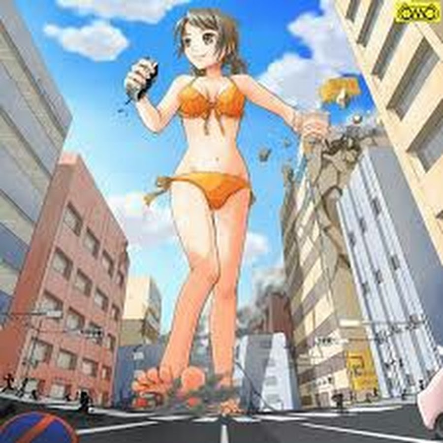 Девушки гиганты едят людей. Великанши Геншин. Гиантесс герлз. Девушки гиганты в купальниках. Гигантская женщина аниме