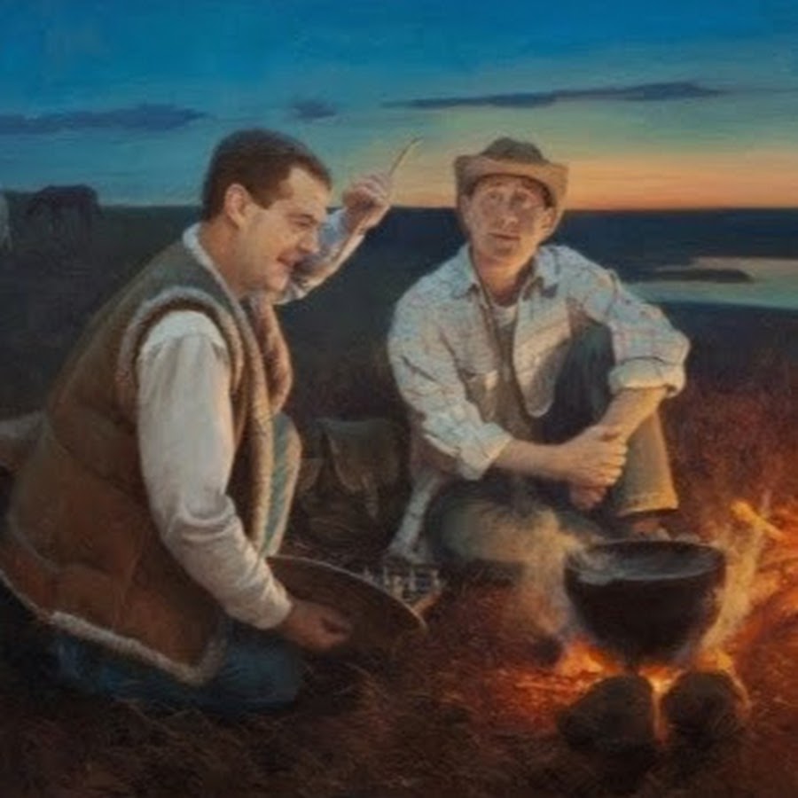 Путин и медведев картина