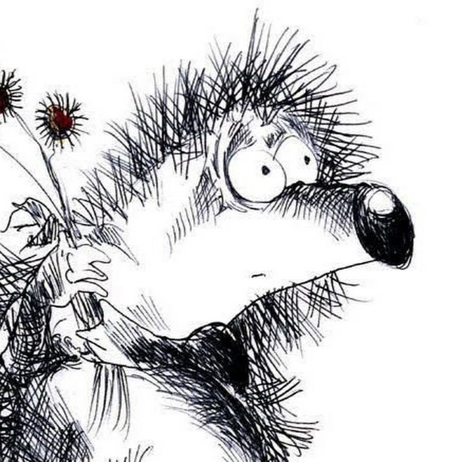 Пьяный ежик рисунок