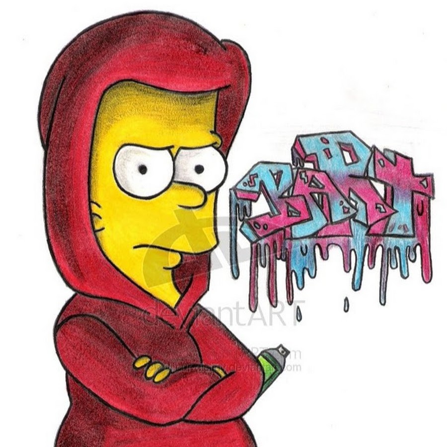 Барт симпсон рисунок крутой