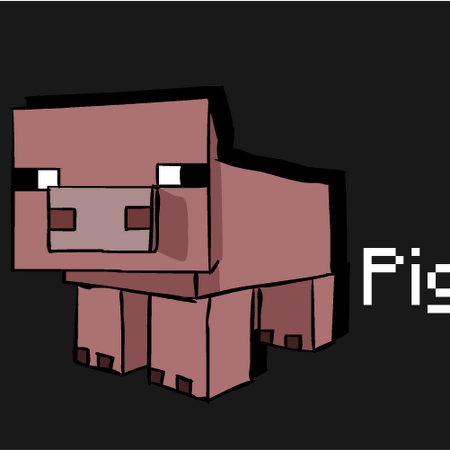 Рисунок свинки из майнкрафта