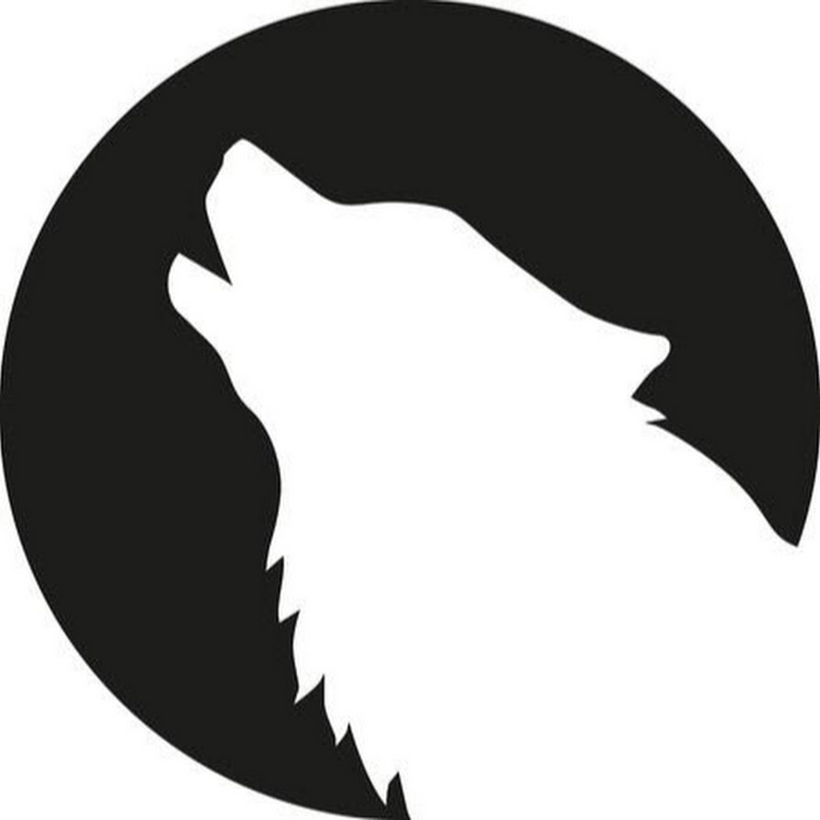 Силуэт головы волка