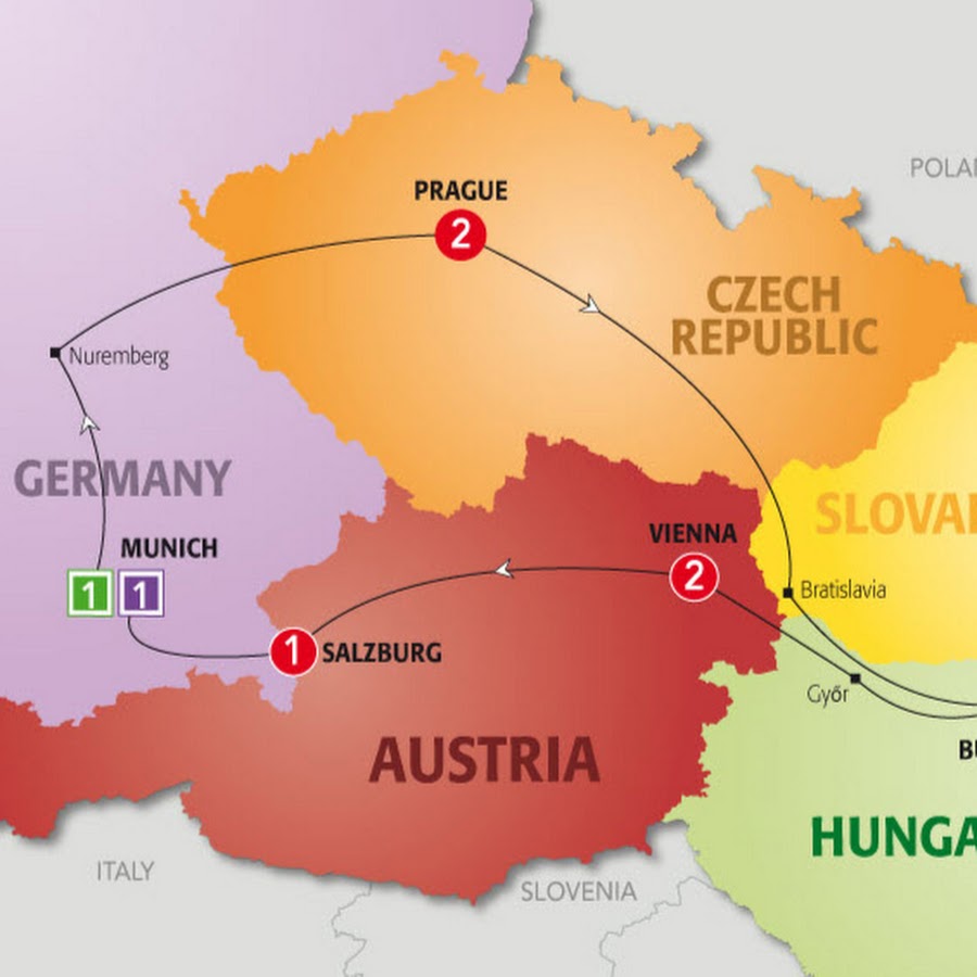 Чехия австрия германия. Карта Австрии Венгрии и Словакии. Австрия и Венгрия на карте. Карта Австрии Венгрии и Чехии. Германия Чехия Австрия на карте.