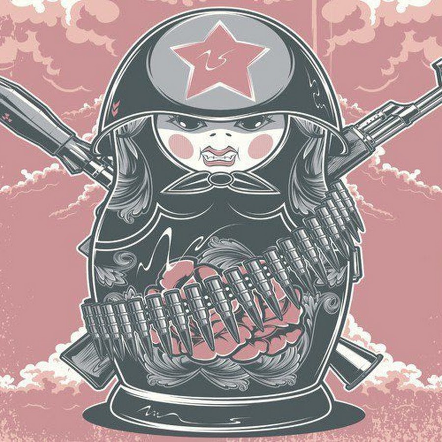 Матрешка с автоматом картинка