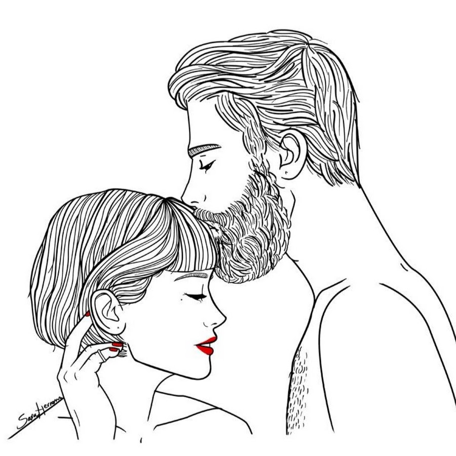 Раскраска мужчина и женщина
