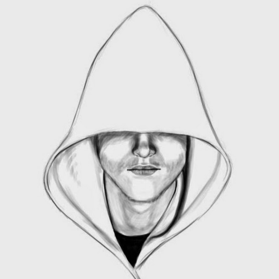 Парень в капюшоне рисунок