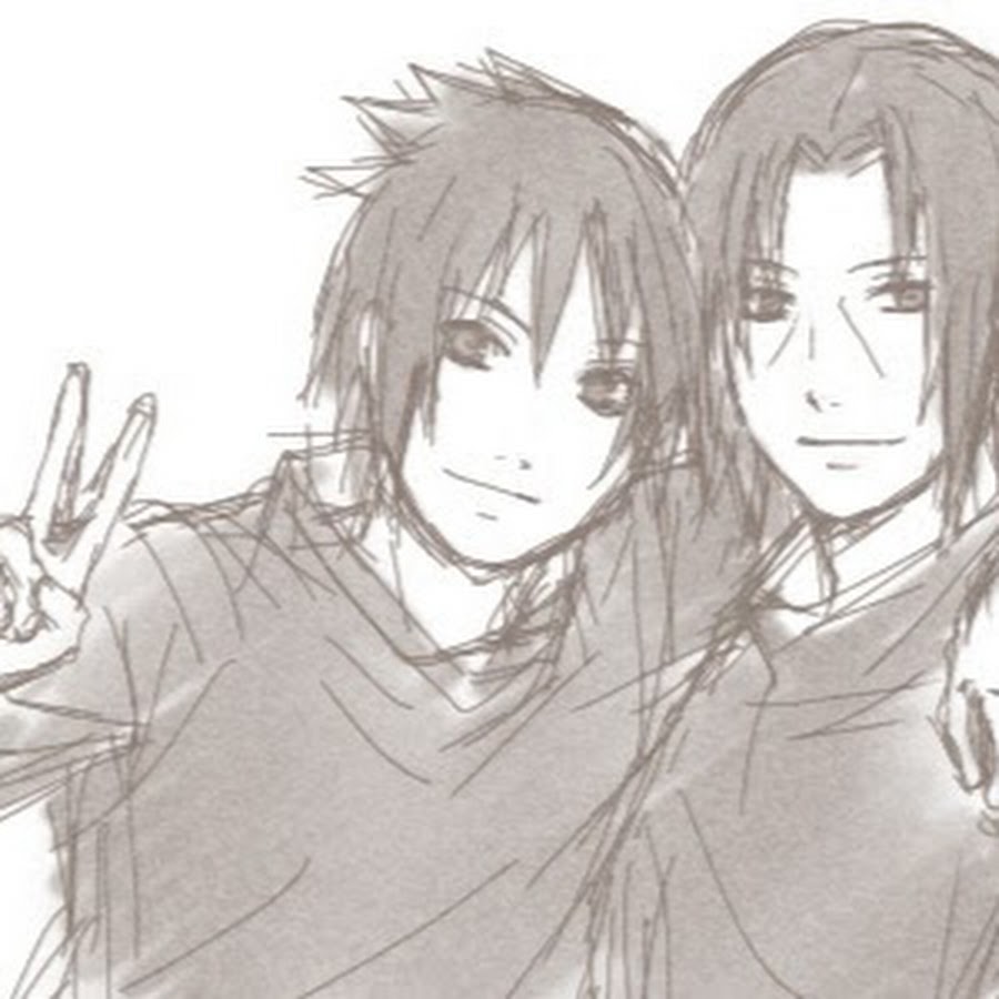 Итачи и саске карандашом рисунок