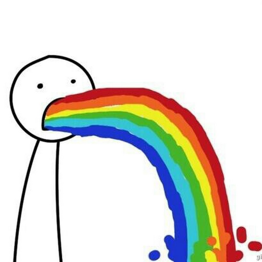 радуга изо рта. единорог с радугой изо рта. мемы рисунки. блевание радугой. блевота радугой.