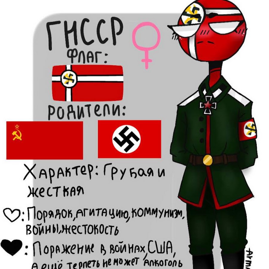 Картинки рейх и ссср countryhumans