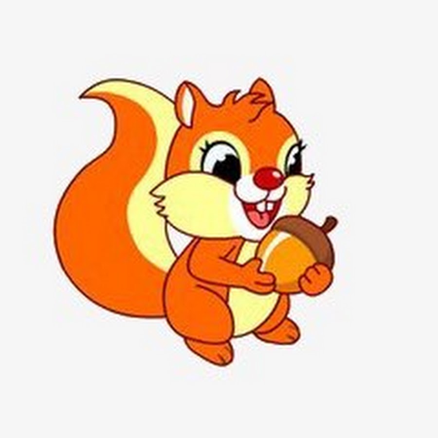 Мультяшная белка рисунок