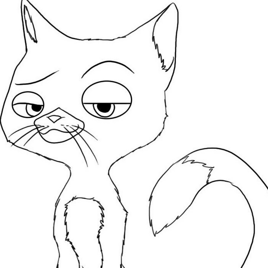 Как нарисовать кошку из мультика вольт