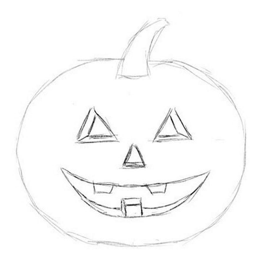 Как рисовать тыкву карандашом