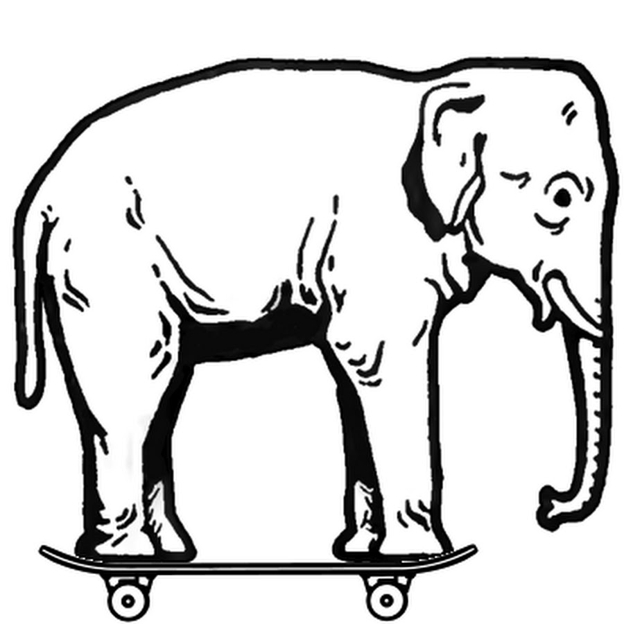 Рисунок слона сбоку
