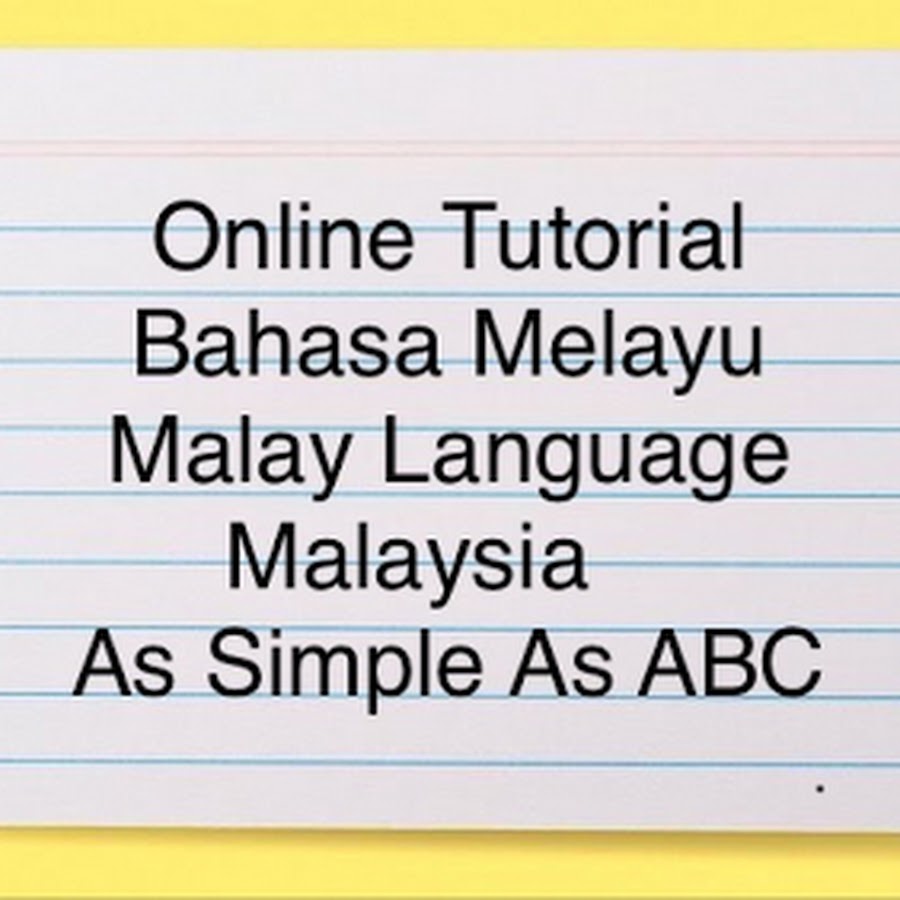 Online Tutor For Bahasa Melayu Malay Language Youtube