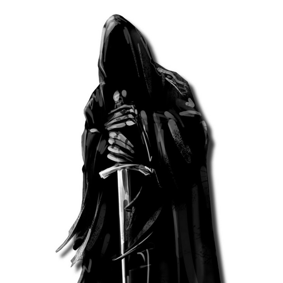 Тату эскиз монах в капюшоне