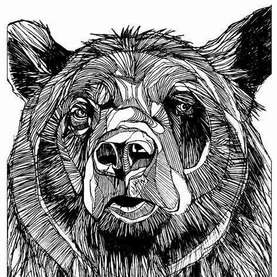 Тату русский медведь эскиз