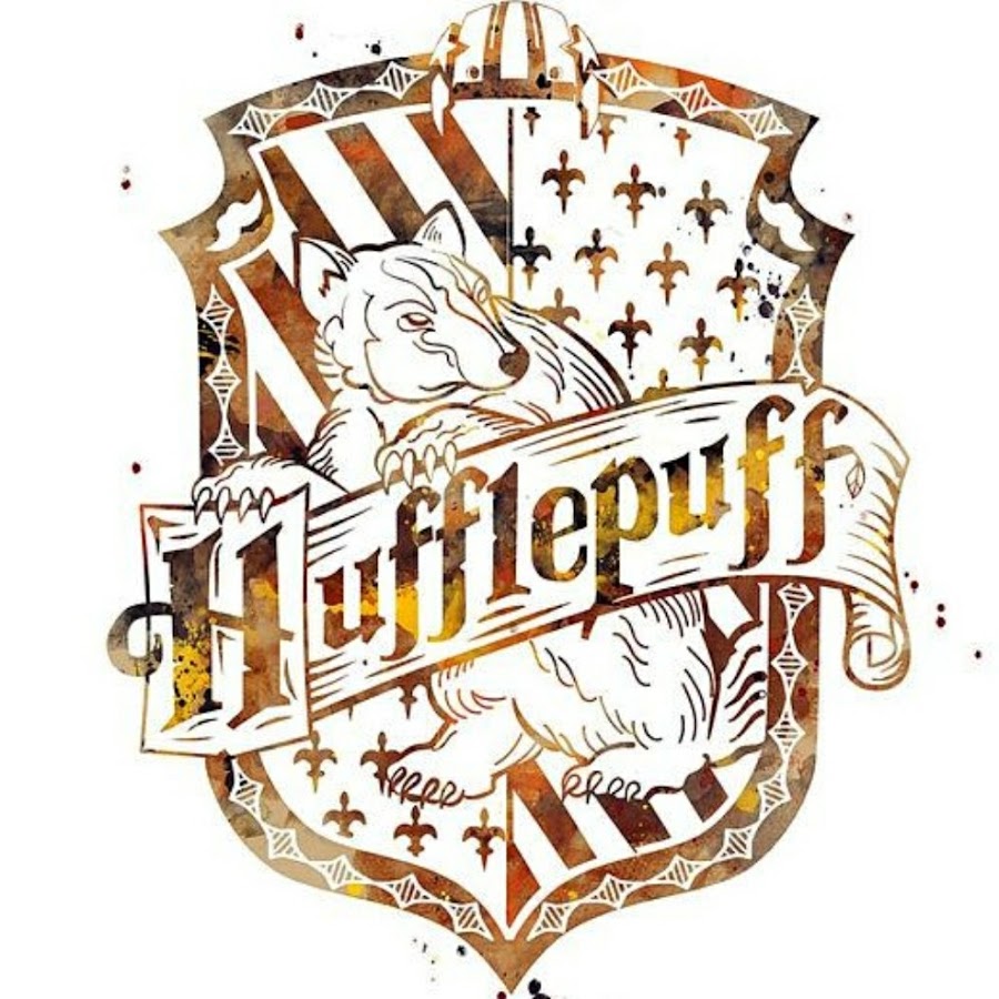 Hufflepuff Coloring. Black White