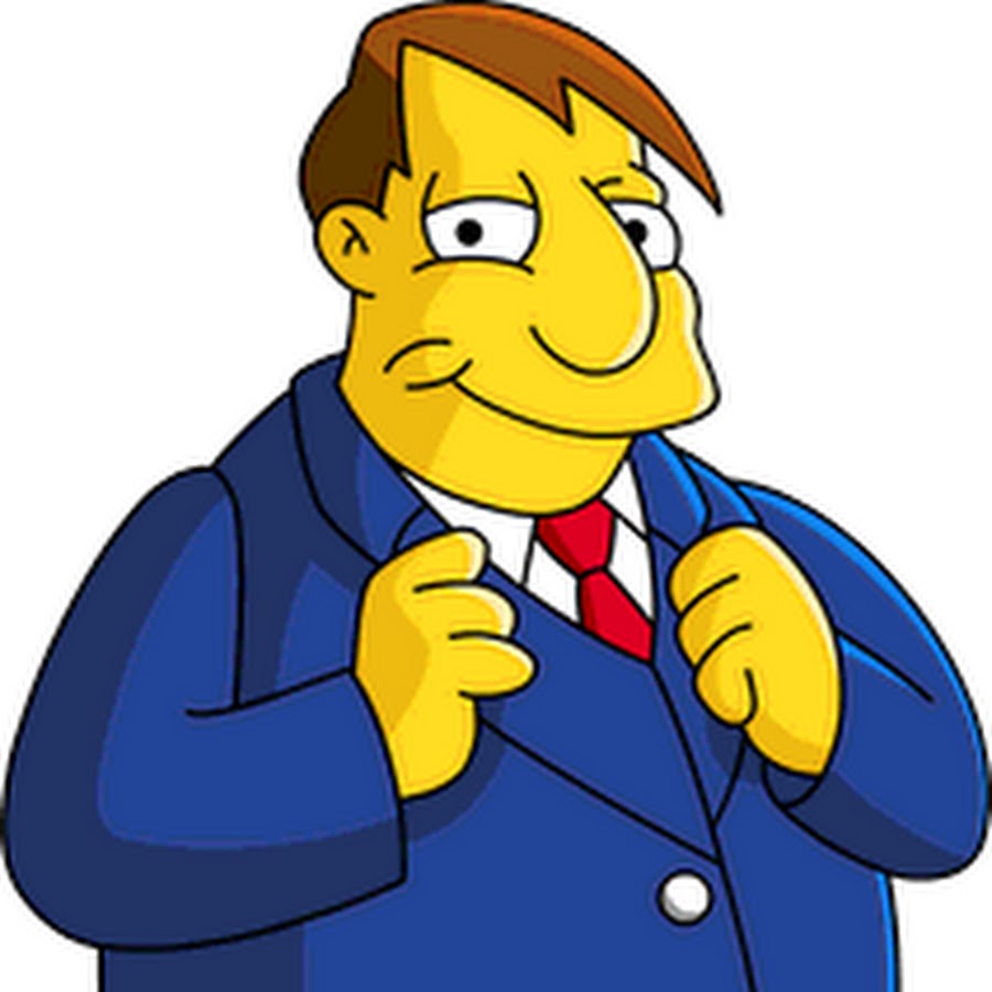 мэр рисунок. симпсоны джо куимби.