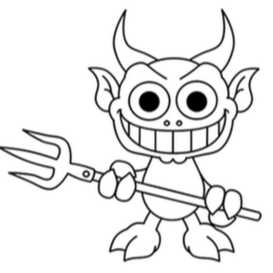 Простой рисунок черта