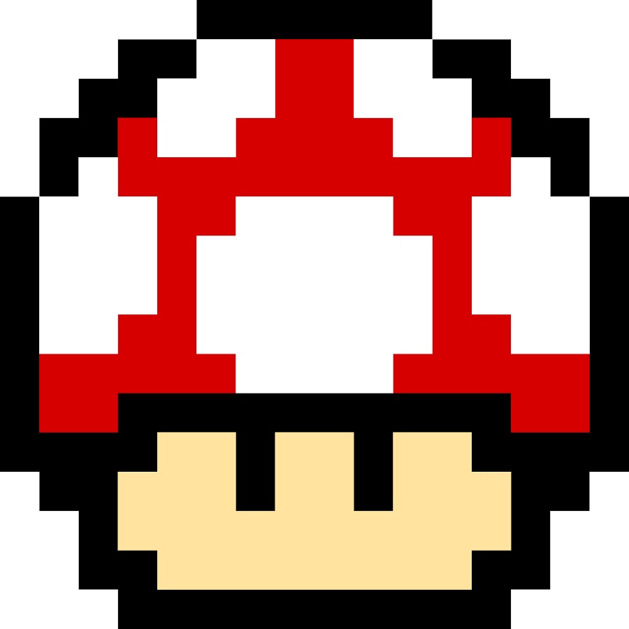 Пиксель арт Марио гриб