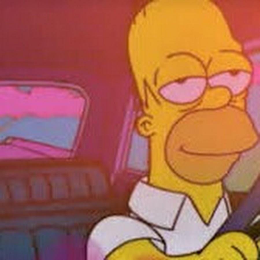 Барт симпсон и гомер в маине. Симпсоны гомер и барт с машиной. Гомер симпсон в машине. Накуренный гомер симпсон. Включи simpsonwave