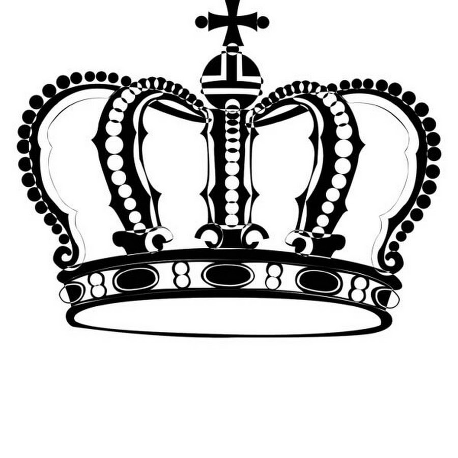 Рисунок корона чб