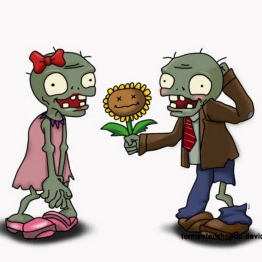 Plants vs Zombies зомби девочка