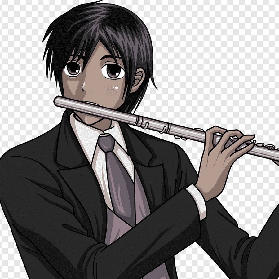 Мужик в черном с флейтой анимеммужик в черном с флейтой