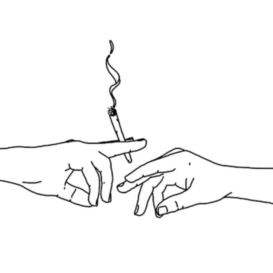 Рука с сигаретой рисунок