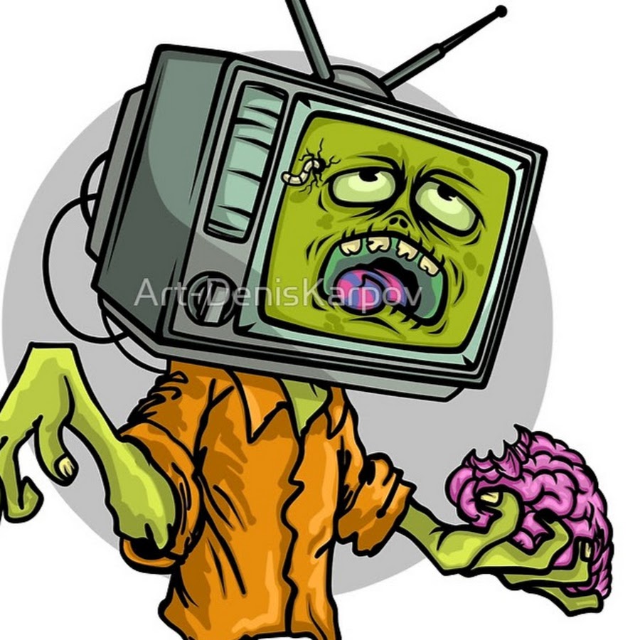 Включи зомби у тебя есть хобби. Телевизионные зомби. Зомби телевизор вместо головы.