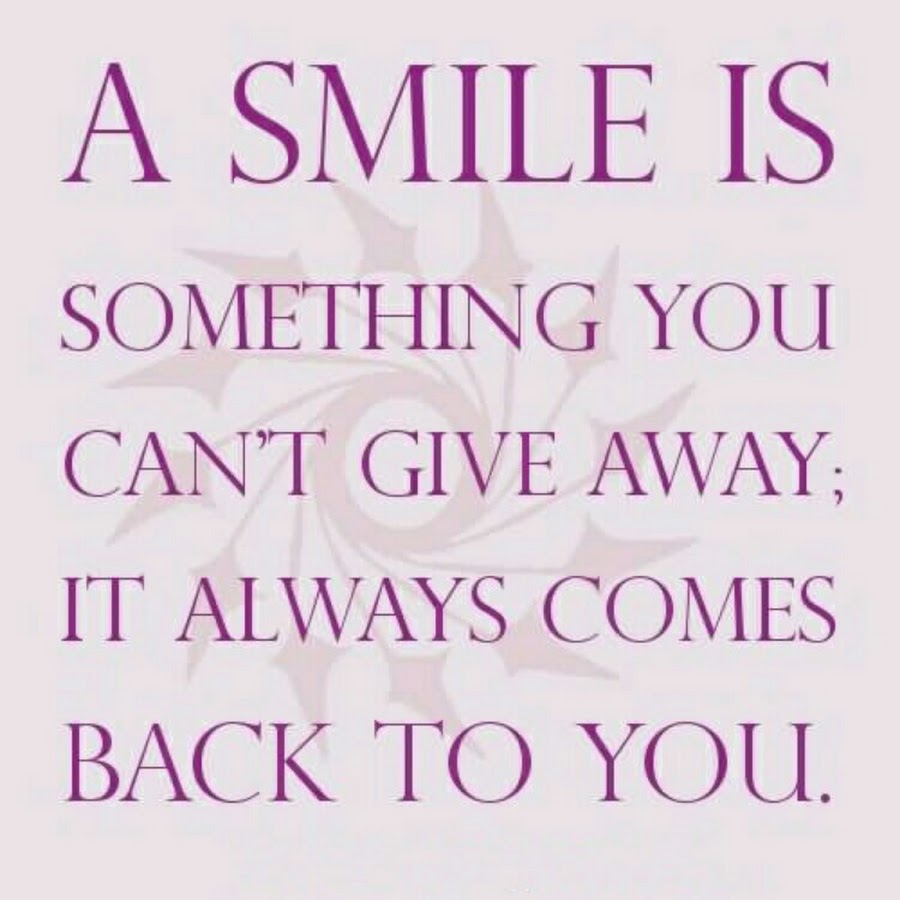 Something smile. The smile is positive.