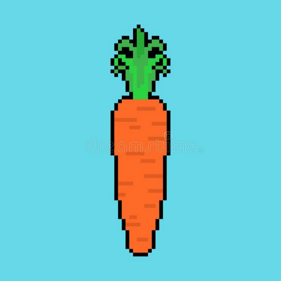 Пиксельные овощи морковь