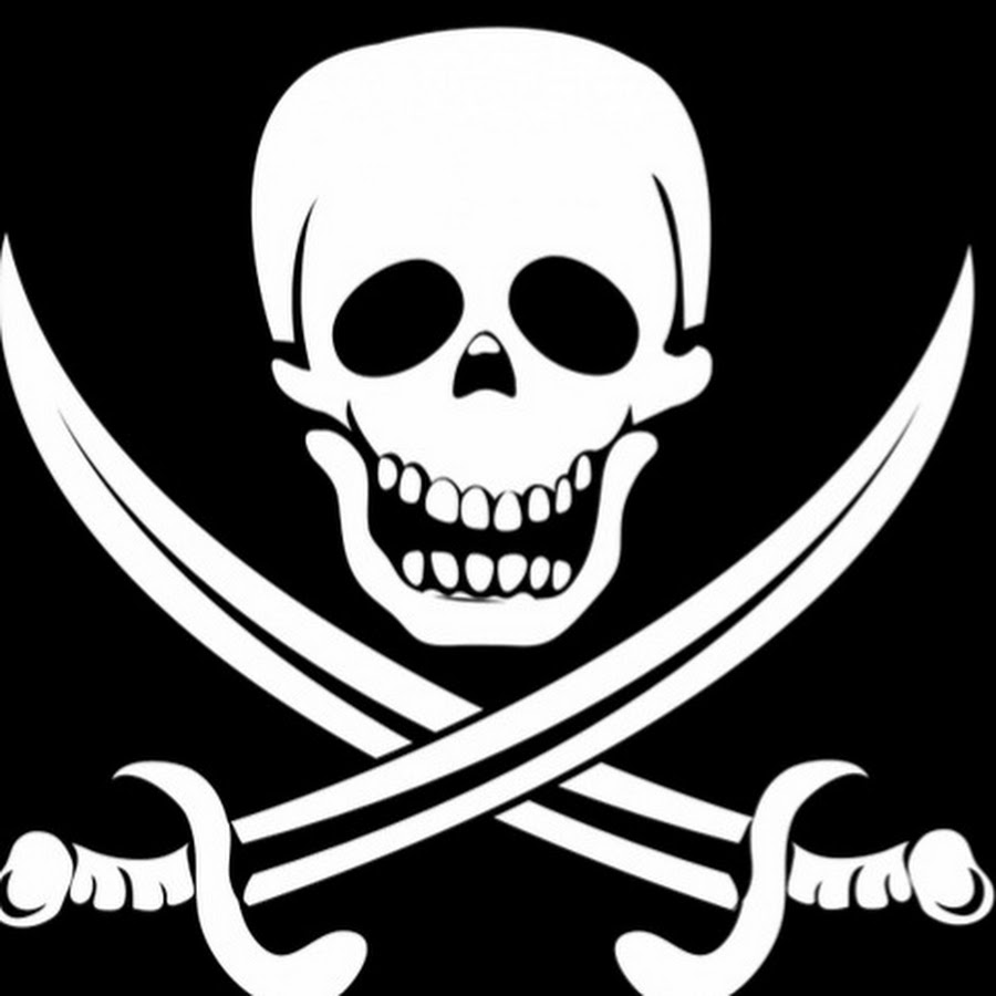 Череп пиратский нарисовать