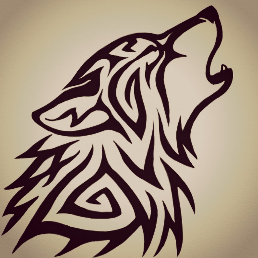 Эскиз волка для резьбы по дереву