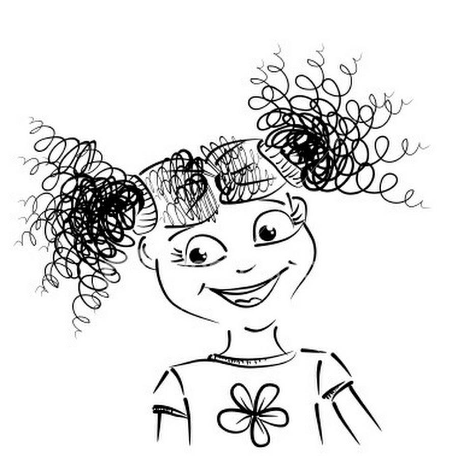 Рисунок девочка лохматая