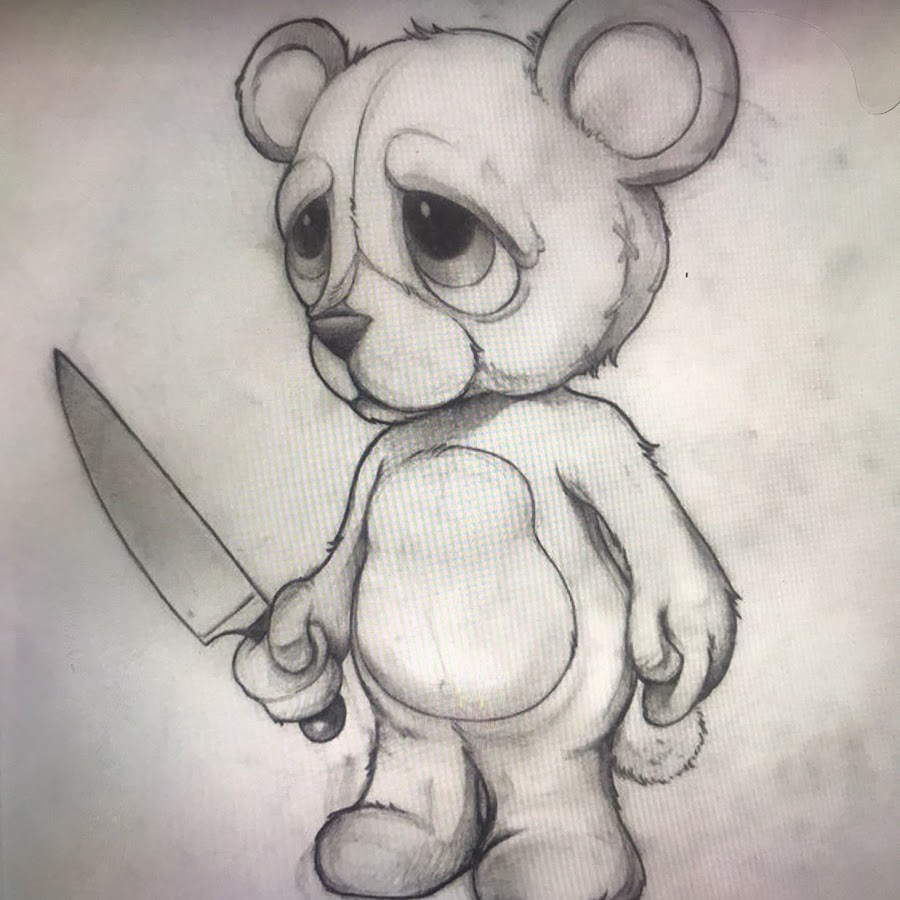 Как нарисовать мишку убийцу