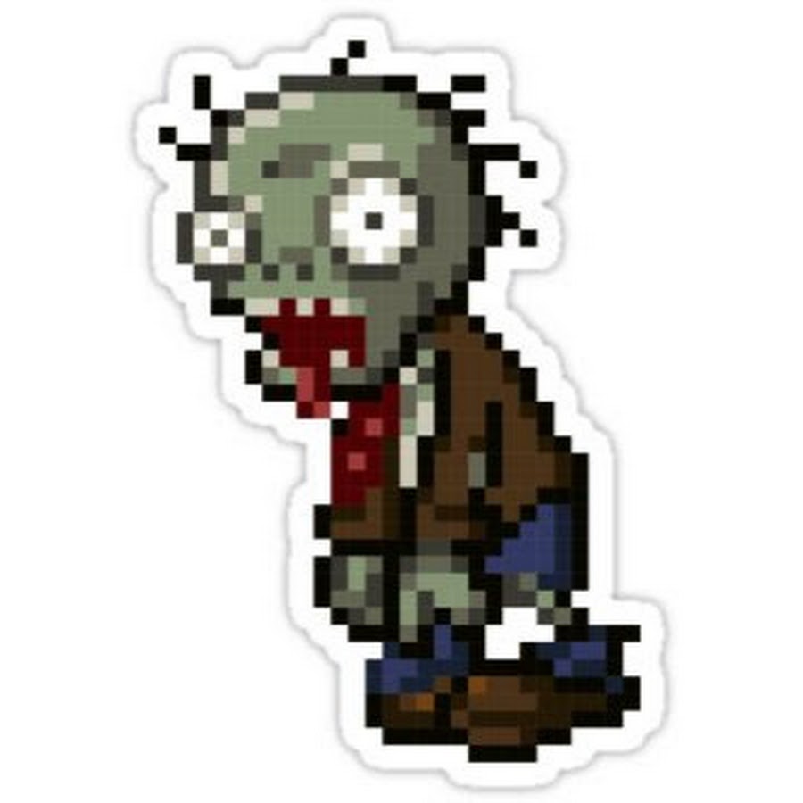 Рисовать по клеточкам зомби против растений