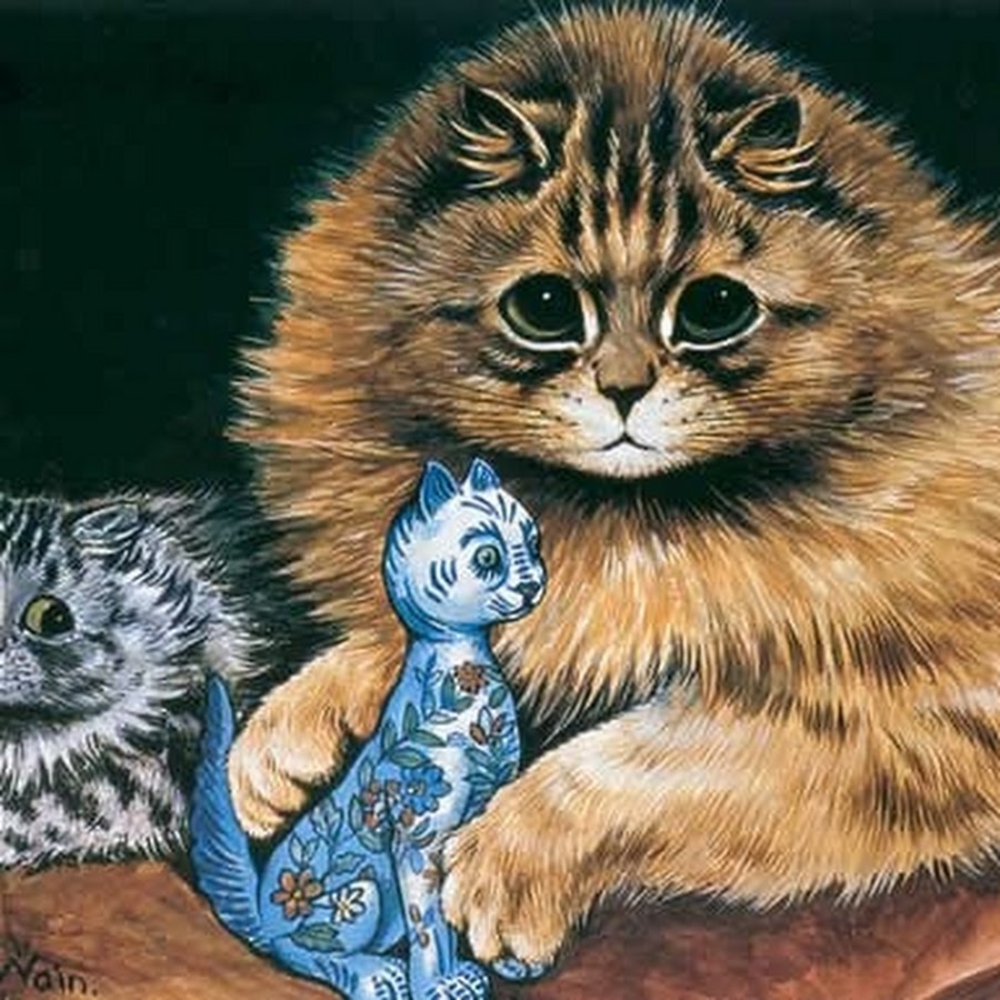 луис уэйн фрактальные коты. художник кошек луис уэйн. луис уэйн шизофрения. луис уэйн мальчишник 1939. луис уильям уэйн картины.