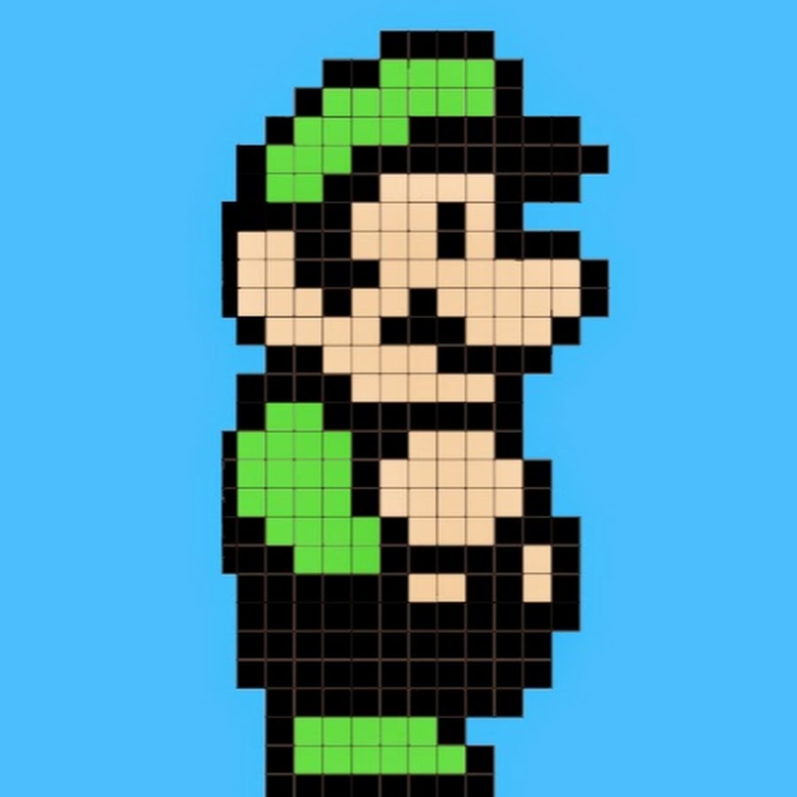 Взять пиксели. Луиджи пиксель арт. Картинки пиксельного Луиджи. Копатель рисунок. Luigi 8 bit.