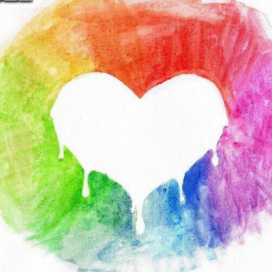 Как нарисовать разноцветные сердечки