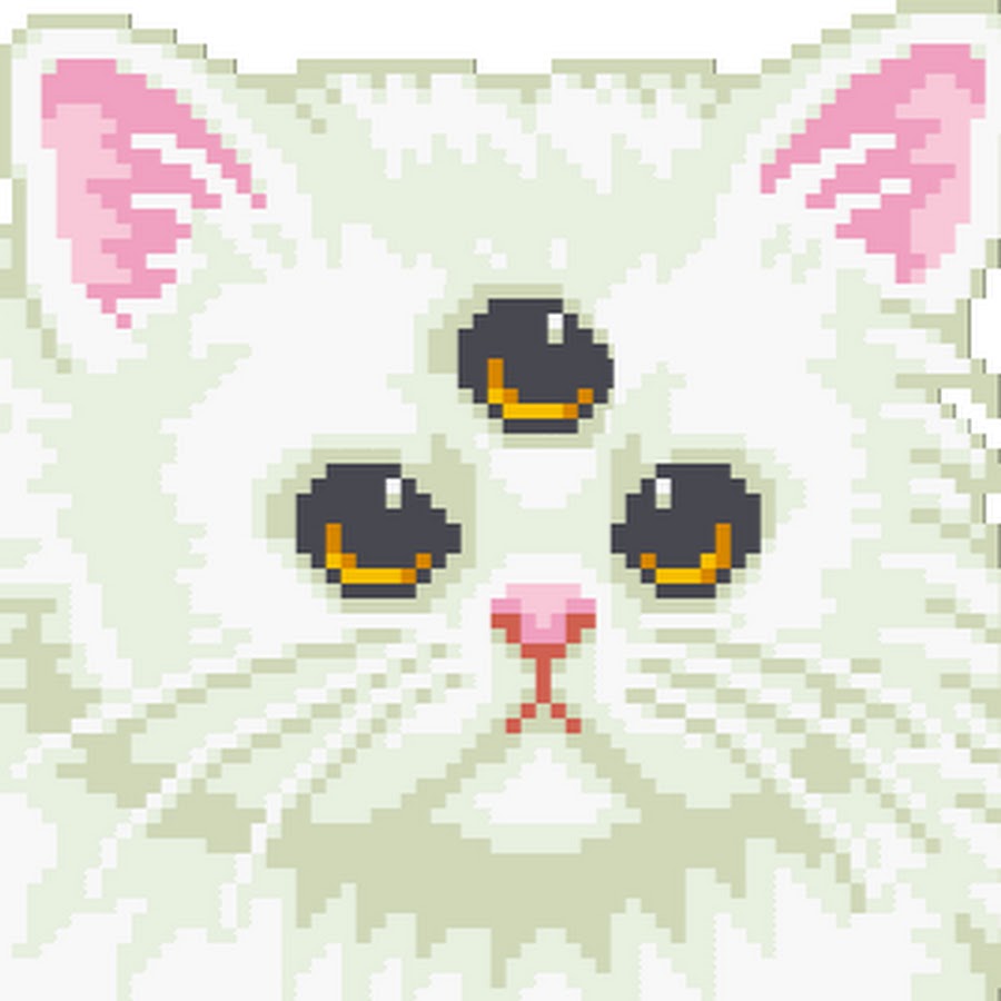 Пиксельные глаза кошки