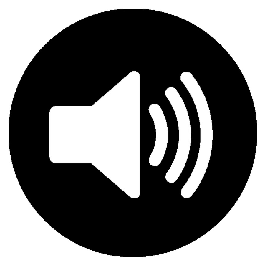 Значок аудио. Металлическая круглая кнопка. Значок динамика. Значок аудиозаписи. Без звука.