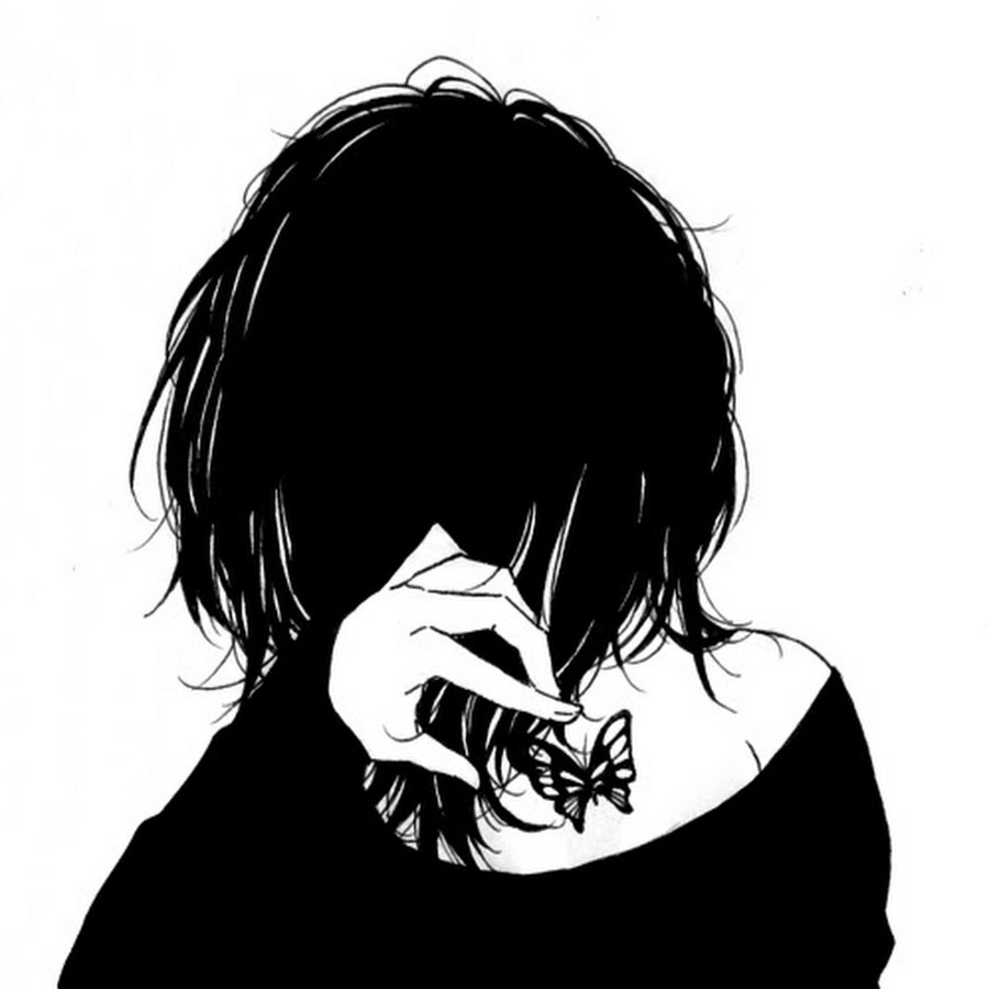 Аниме черно белые картинки для аватарки